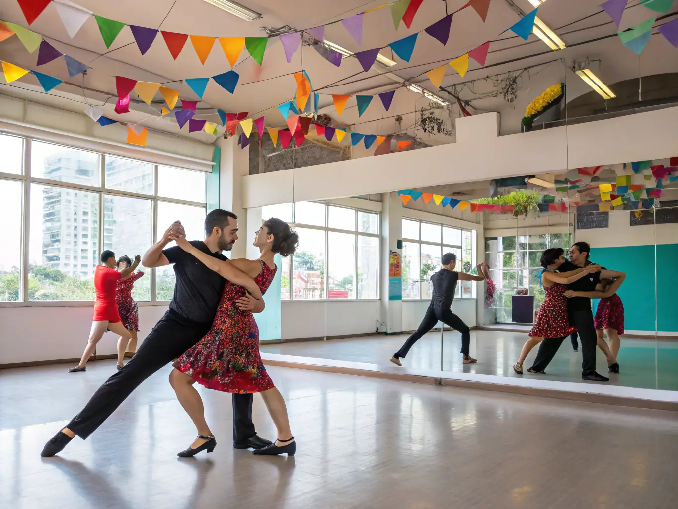 A captivating image of a contemporary dance workshop, featuring dancers experimenting with movement and expression, highlighting the innovative and collaborative spirit of the program.